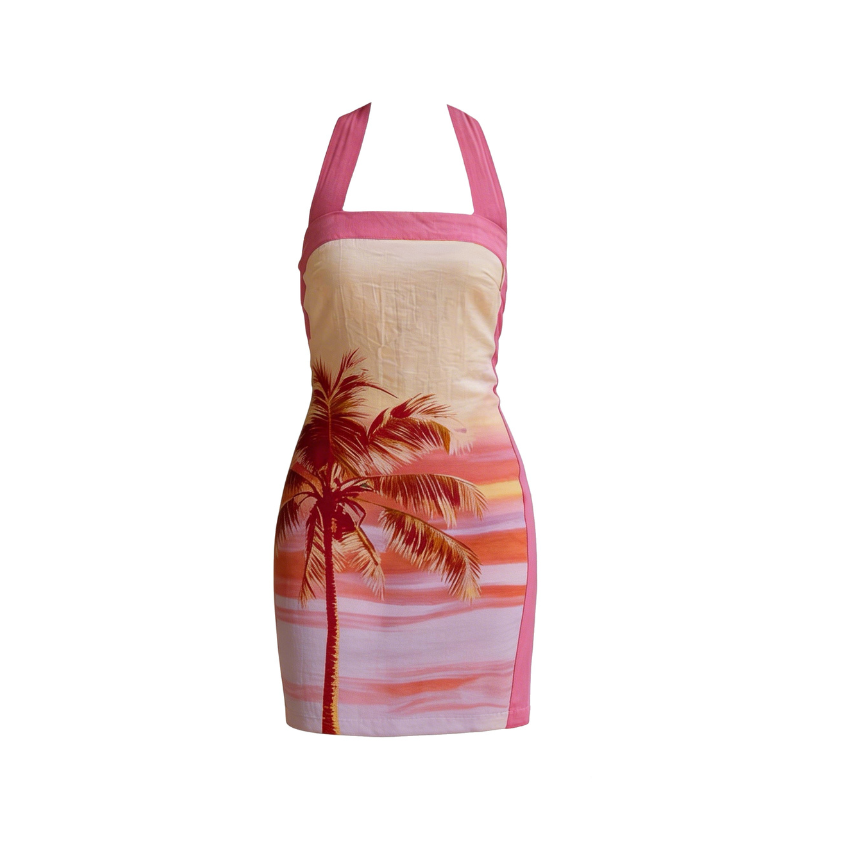 [Copy]Vacation Geo Print Mini Dress