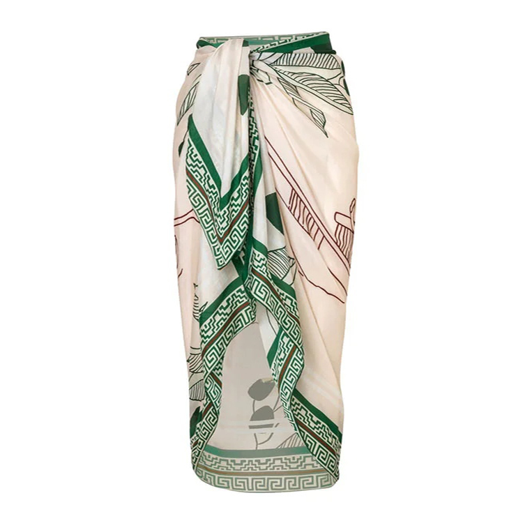 Bow Front One Piece Swimsuit and Sarong Flaxmaker