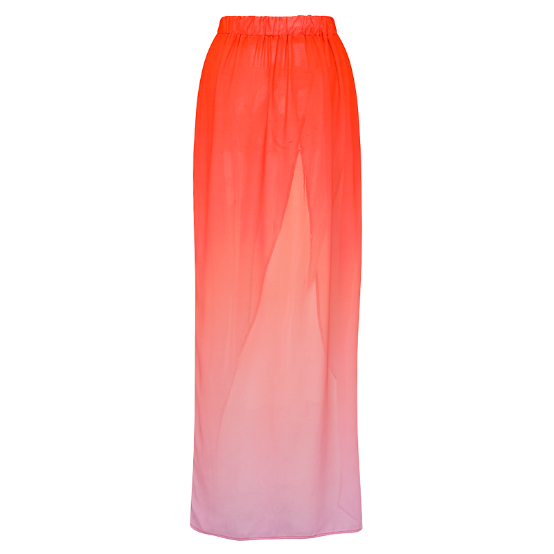 Bow Front Cut Out Color Block One Piece Swimsuit and Skirt Flaxmaker