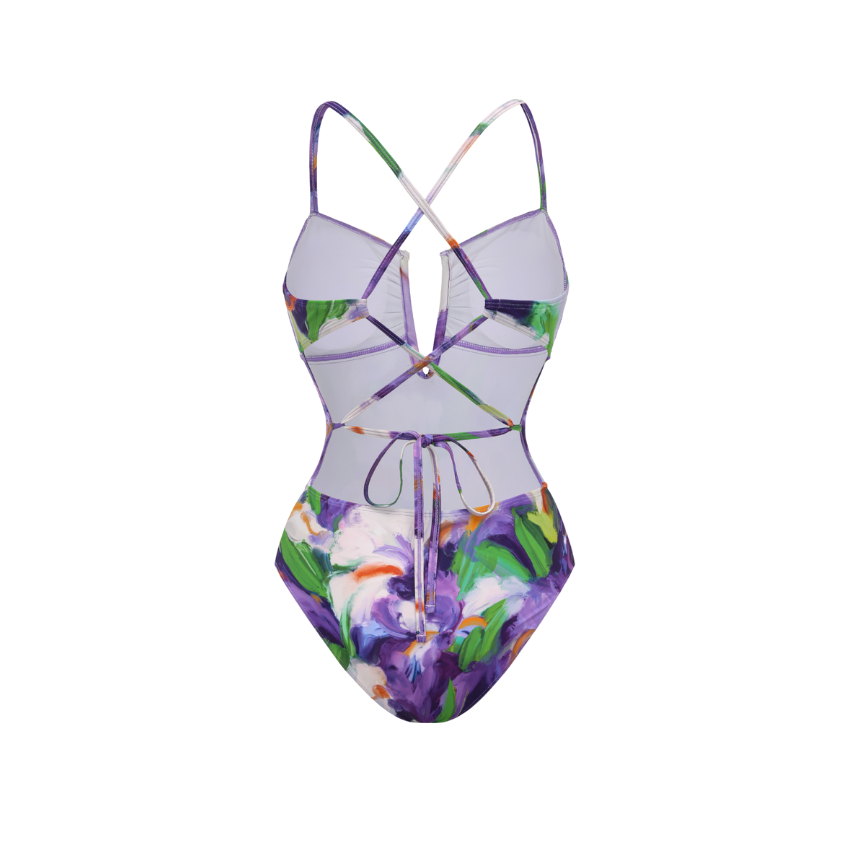 [Copy][Copy][Copy][Copy]Tropical banana flower Print Swimsuit Set(s)