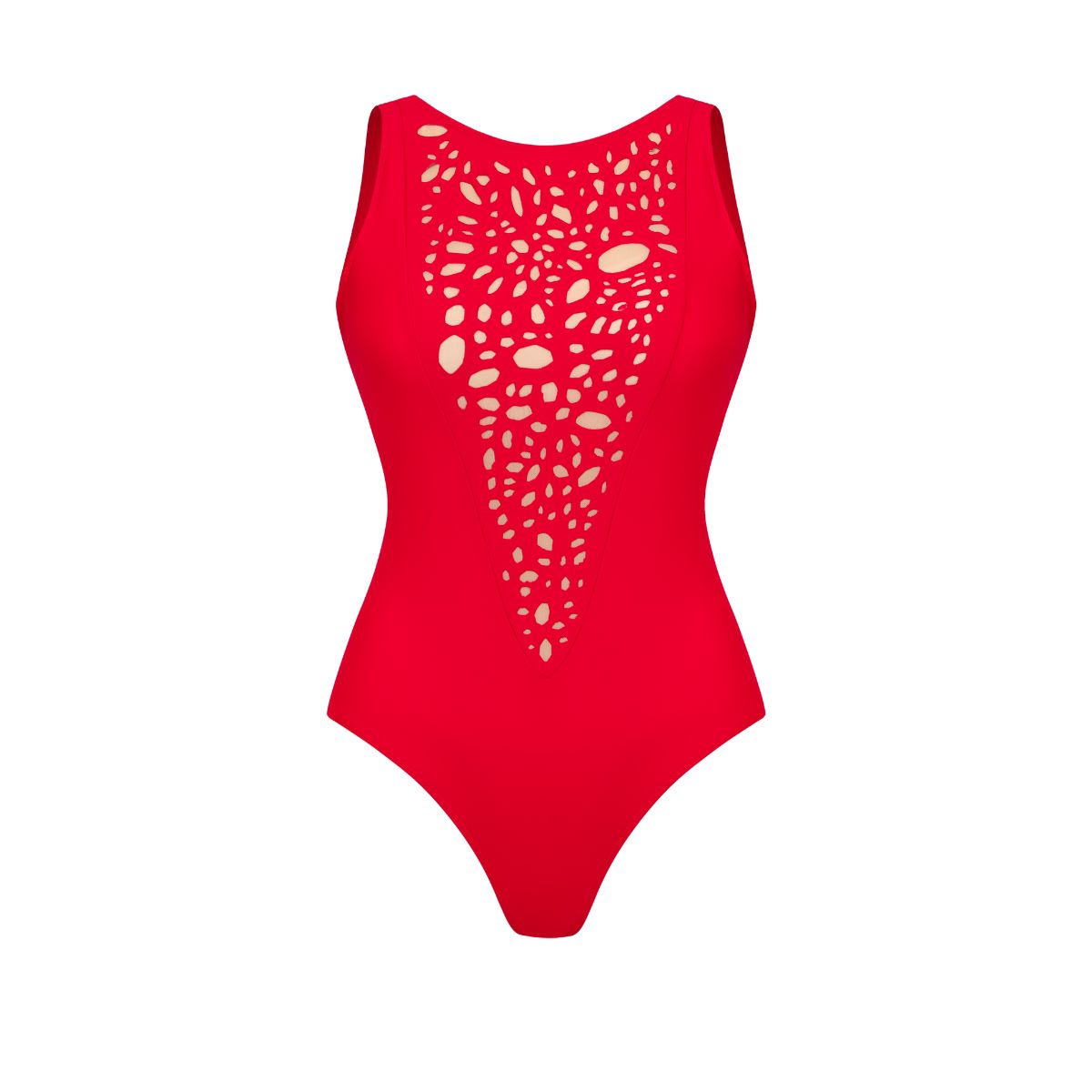 Cutout Red One Piece Swimsuit