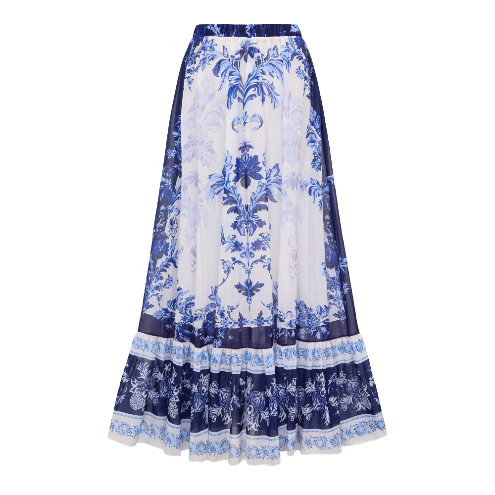 Adjustable Sling Lace Up Flower Print One Piece Swimsuit and Skirt/Pants