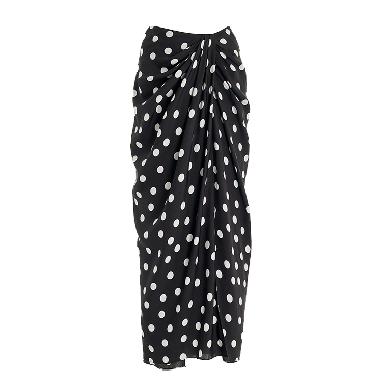 Polka-Dot One Piece Swimsuit and Skirt