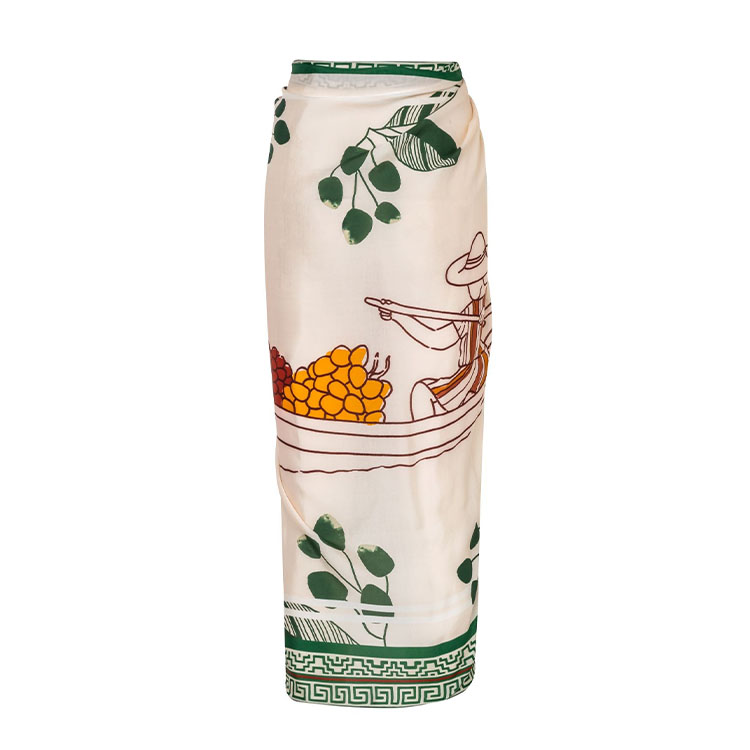 Bow Front One Piece Swimsuit and Sarong Flaxmaker