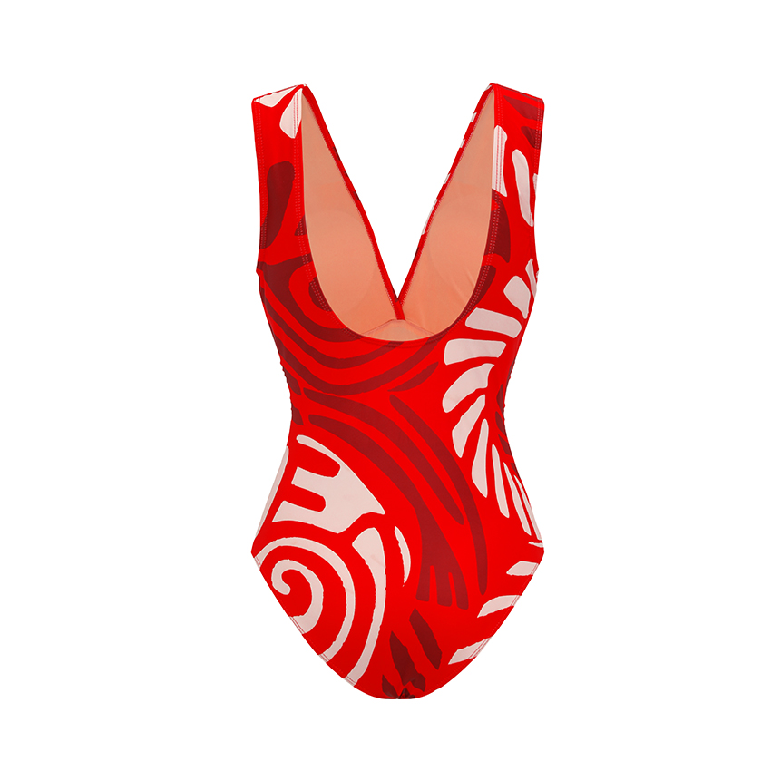 [Copy][Copy][Copy]One Shoulder Yellow Printed Swimsuit Set(s)