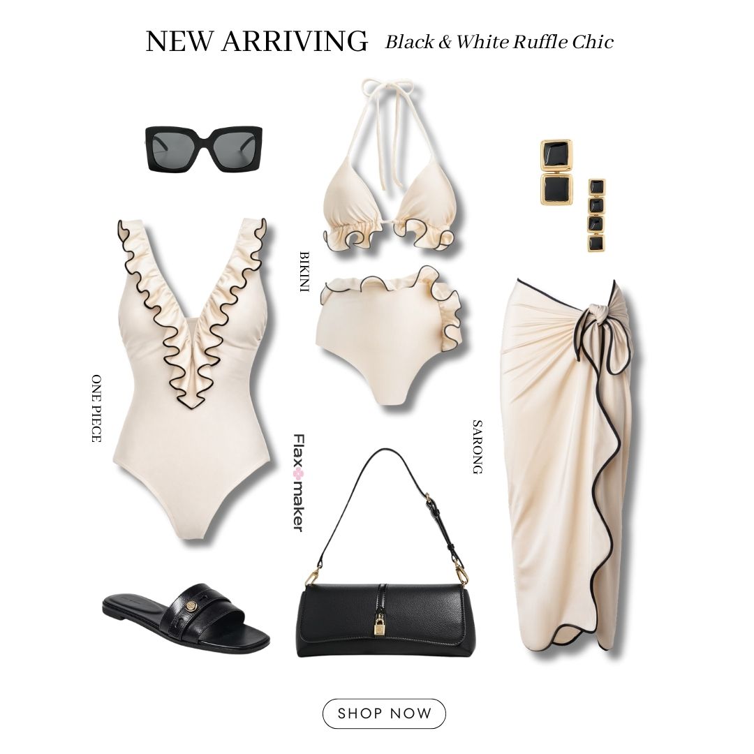 Ruffle Color Block Swimsuit Set(s)