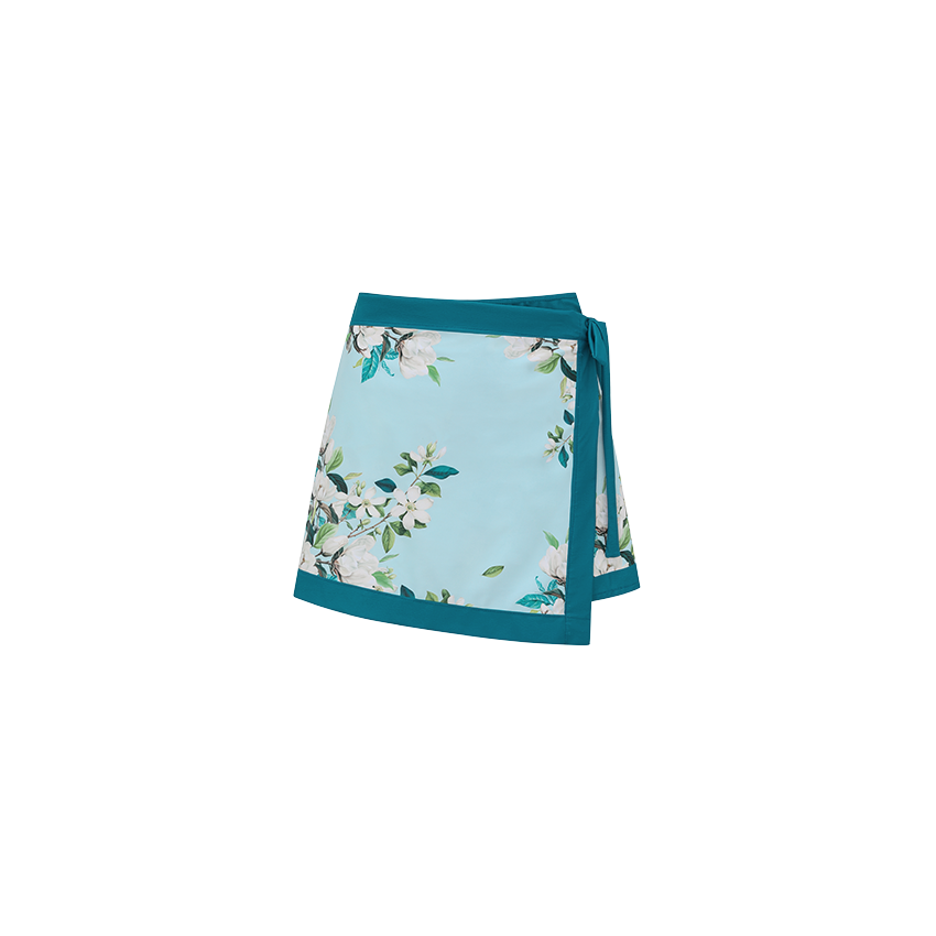 Light Cyan Slim & Sculpt Flower Print Swimsuit Set(s)