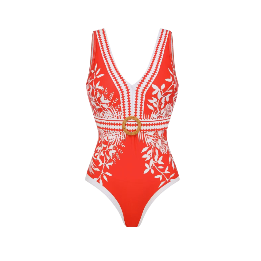 Tropic Flame V-Neck Swimsuit Set(s)
