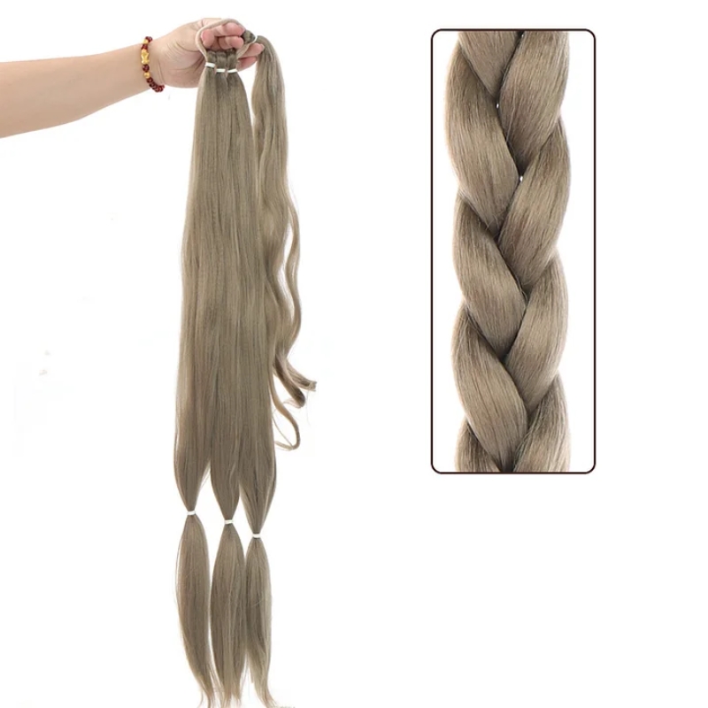 Long Braided Ponytail Synthetic Hair Extension With Hair Tie
