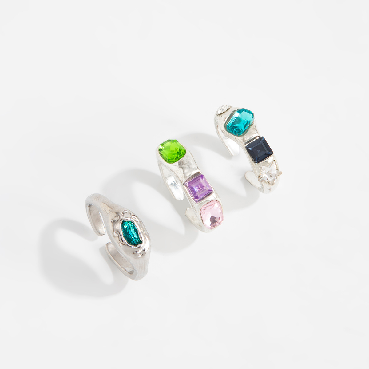 Colored Rhinestones Toe Ring