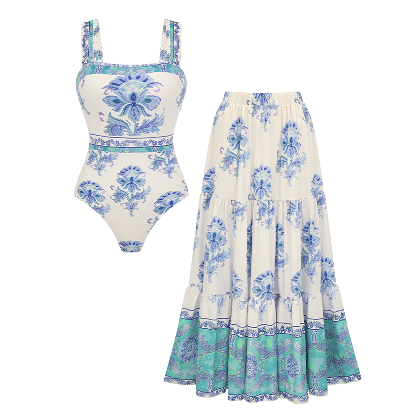Bandeau Printed Swimsuit Set(s)