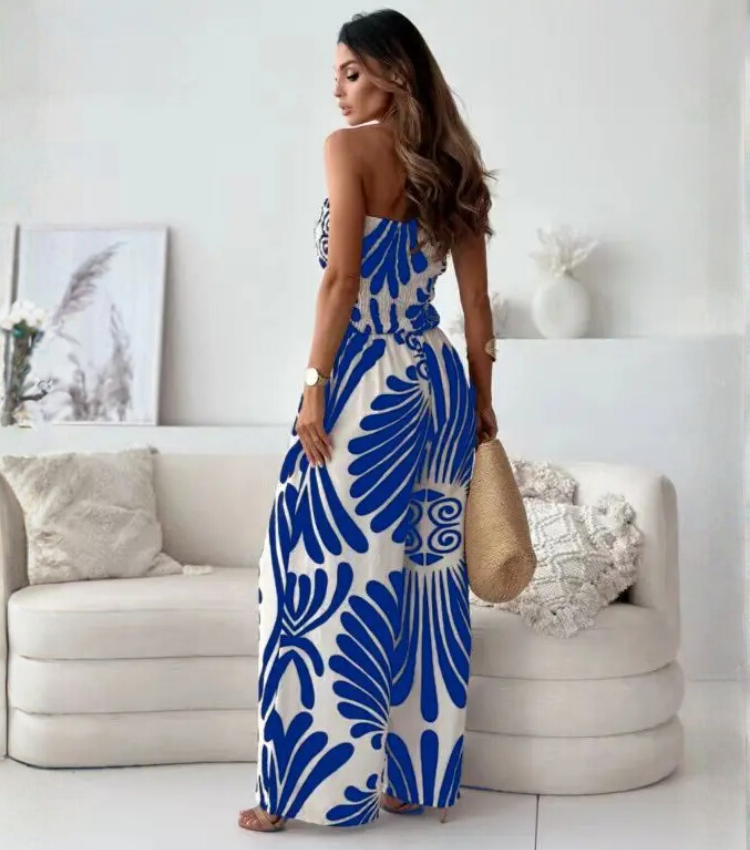 Bandeau Printed Jumpsuit