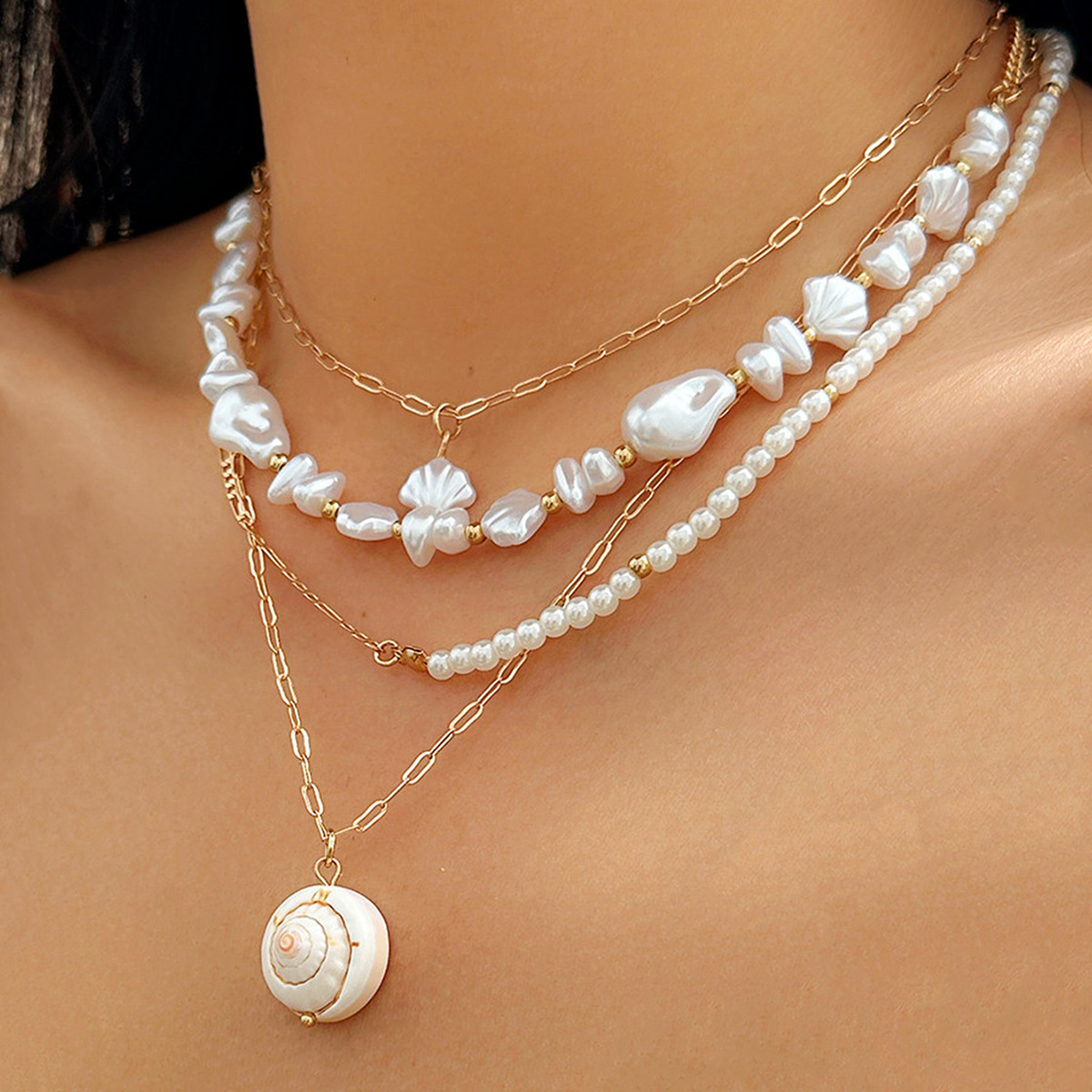 Multi-layered Shell Necklace