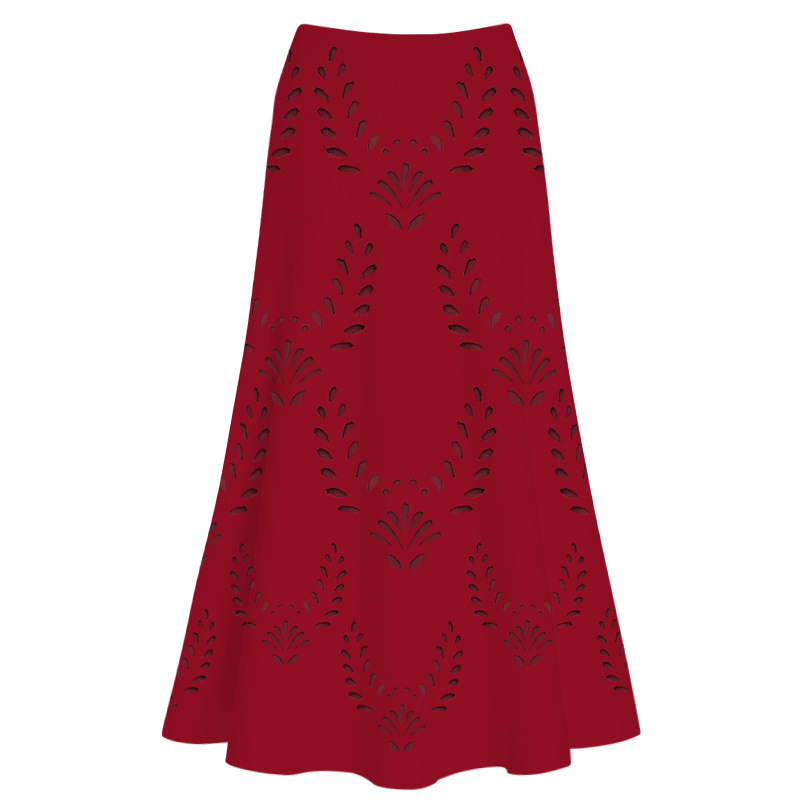 Hollow Out One Piece Swimsuit and Skirt