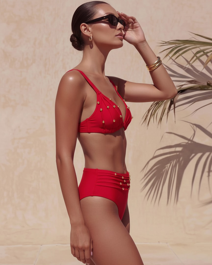 Red Rope Decoration Swimsuit Set(s)