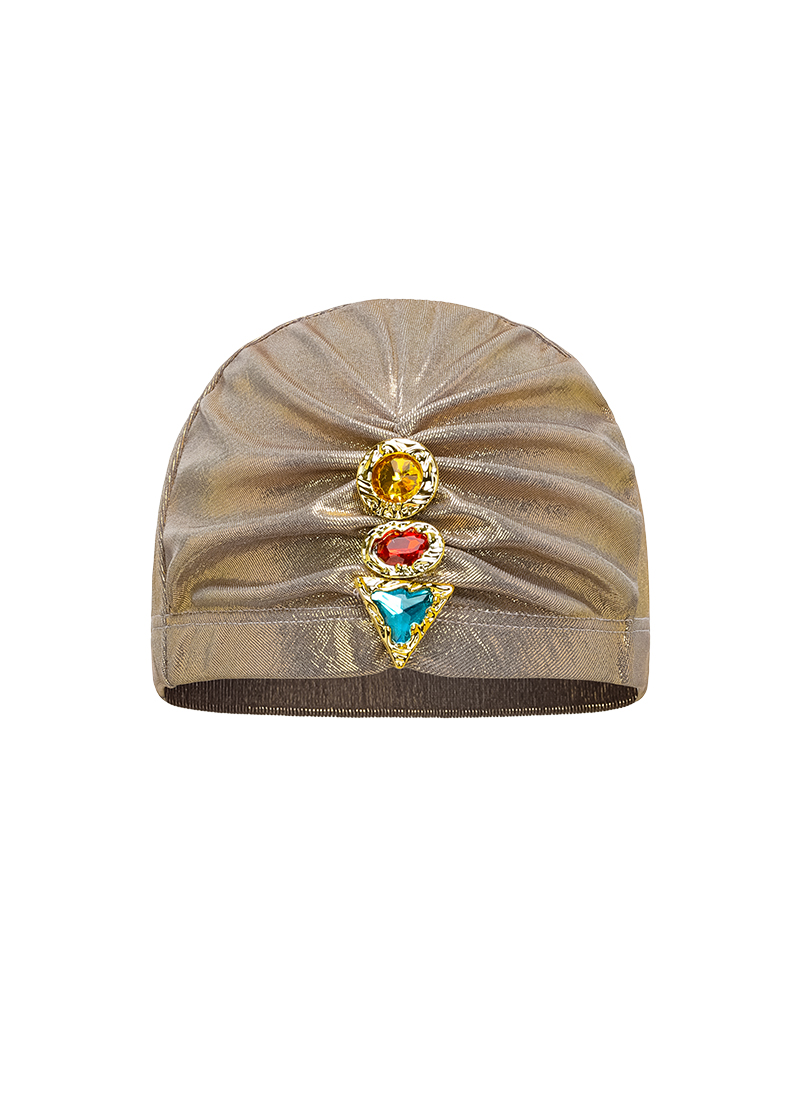 Stone Decoration Shiny One Piece Swimsuit and Skirt