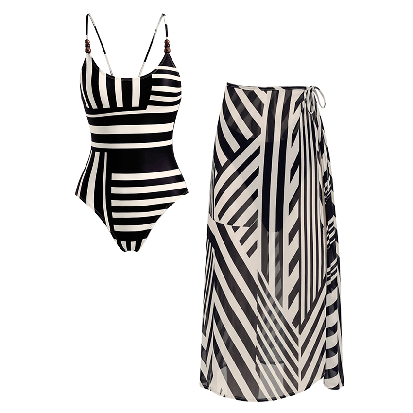 [Copy][Copy][Copy][Copy][Copy]Sling Cut Out Green Retro Printed Swimsuit Set(s)