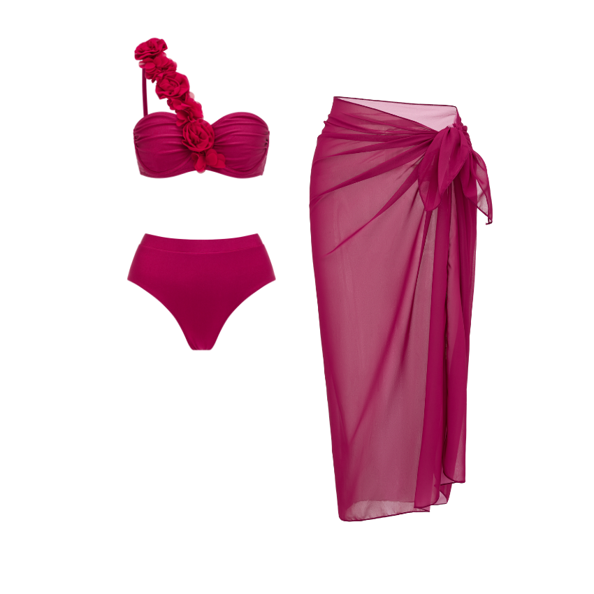 [Copy][Copy][Copy]Blue Tropic Bloom Swimsuit Set(s)