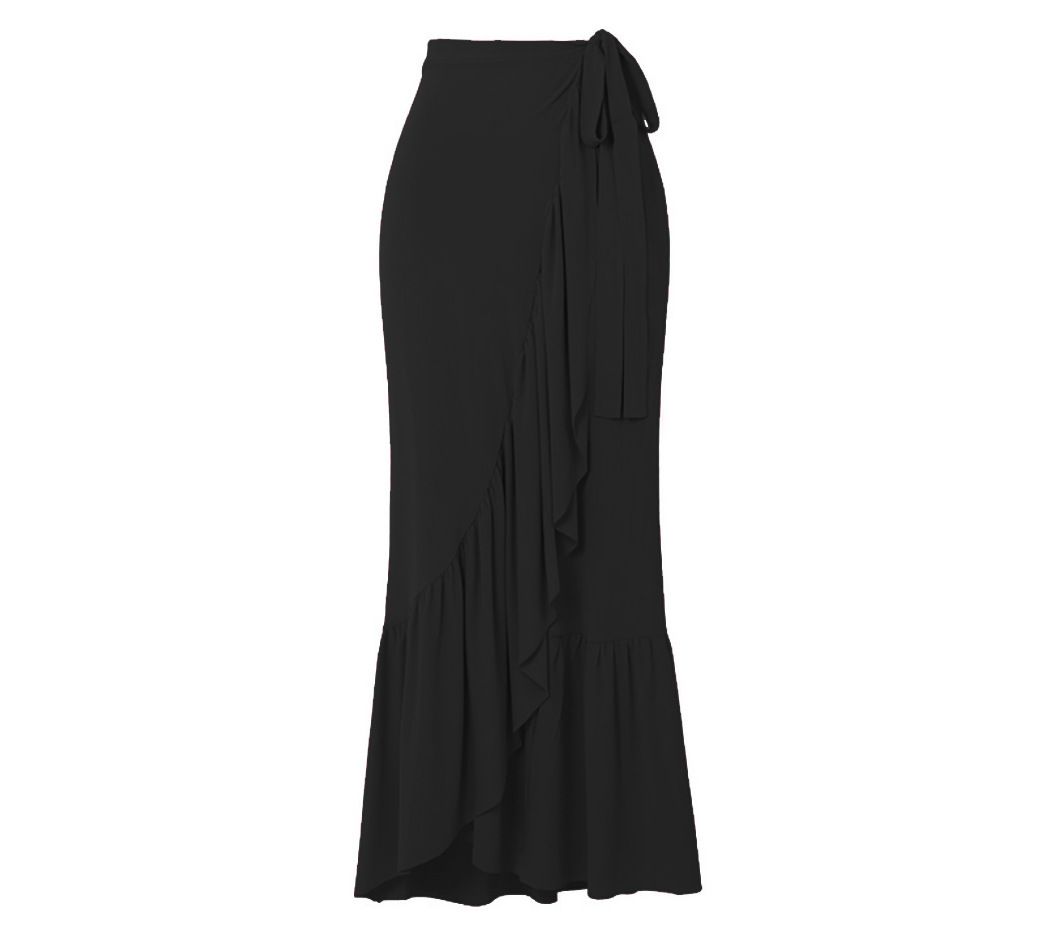 Bowknot Pink Bandeau One Piece Swimsuit and Skirt Flaxmaker