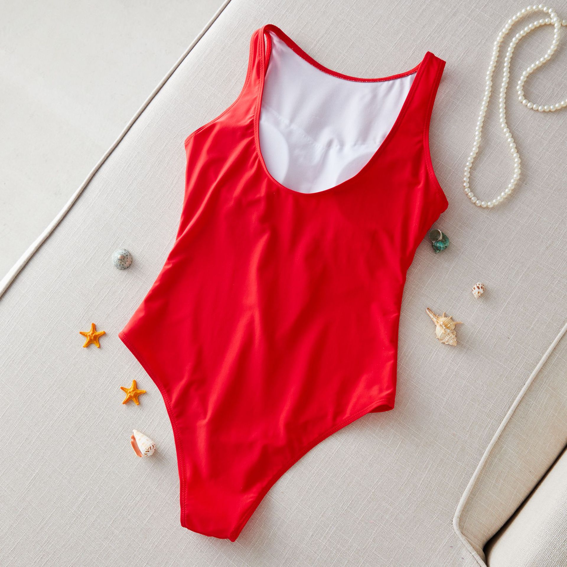 Cutout Red One Piece Swimsuit