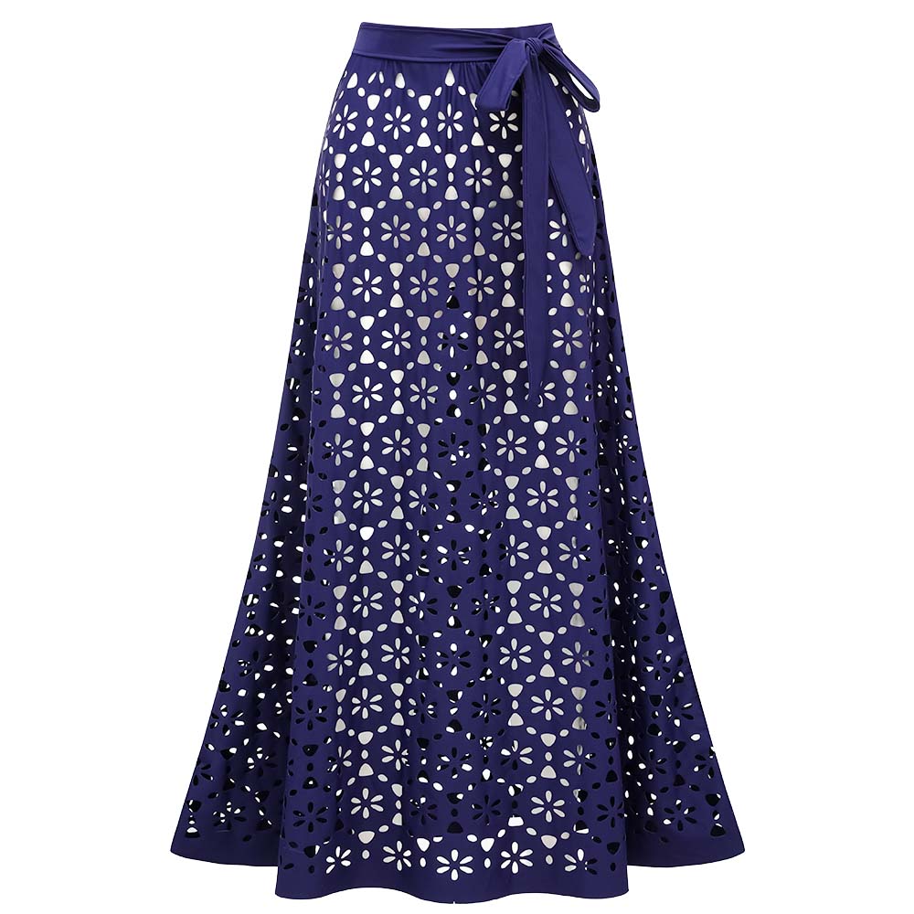 Hollow Out One Piece Swimsuit and Skirt