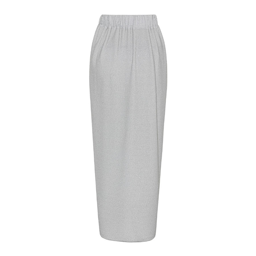 Silver Embroidered Long Sleeves Cutout Swimsuit and Sarong