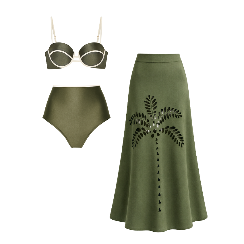 Laser Cutting Flower Hollow Swimsuit Set(s)