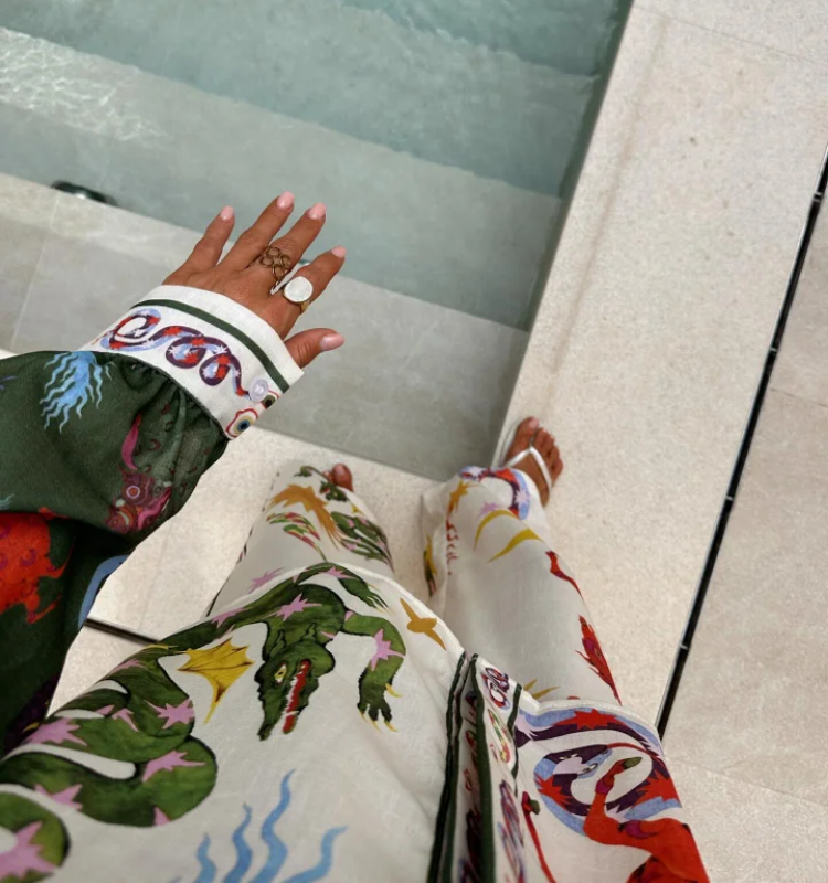 Graffiti Printed Long Sleeve Shirt and Pants Set