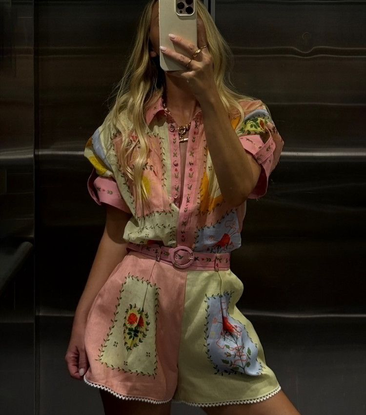 Casual Printed Shirt and Shorts