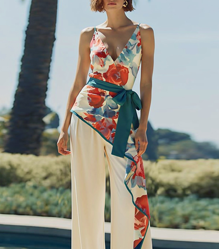 Printed Asymmetric Camisole