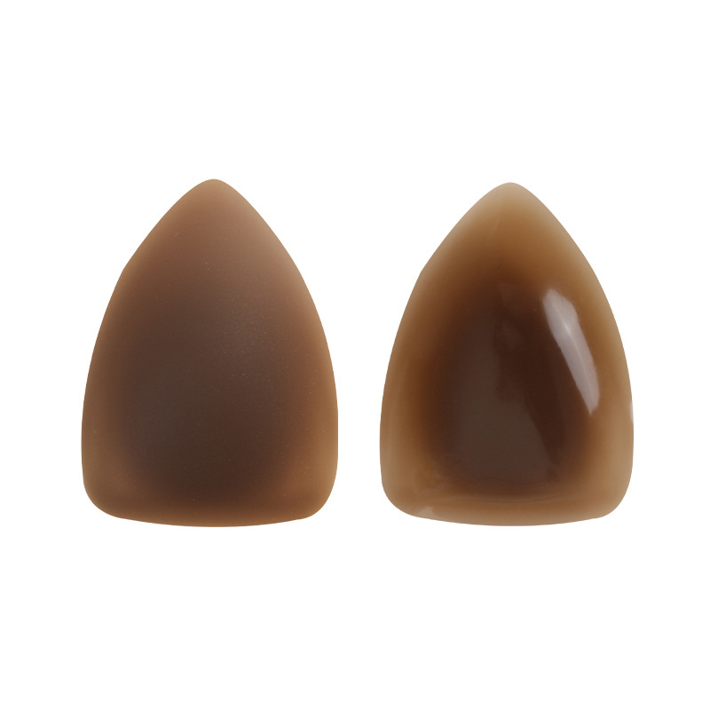 Triangular glue-free self-adhesive swimsuit invisible anti-bump silicone breast patch