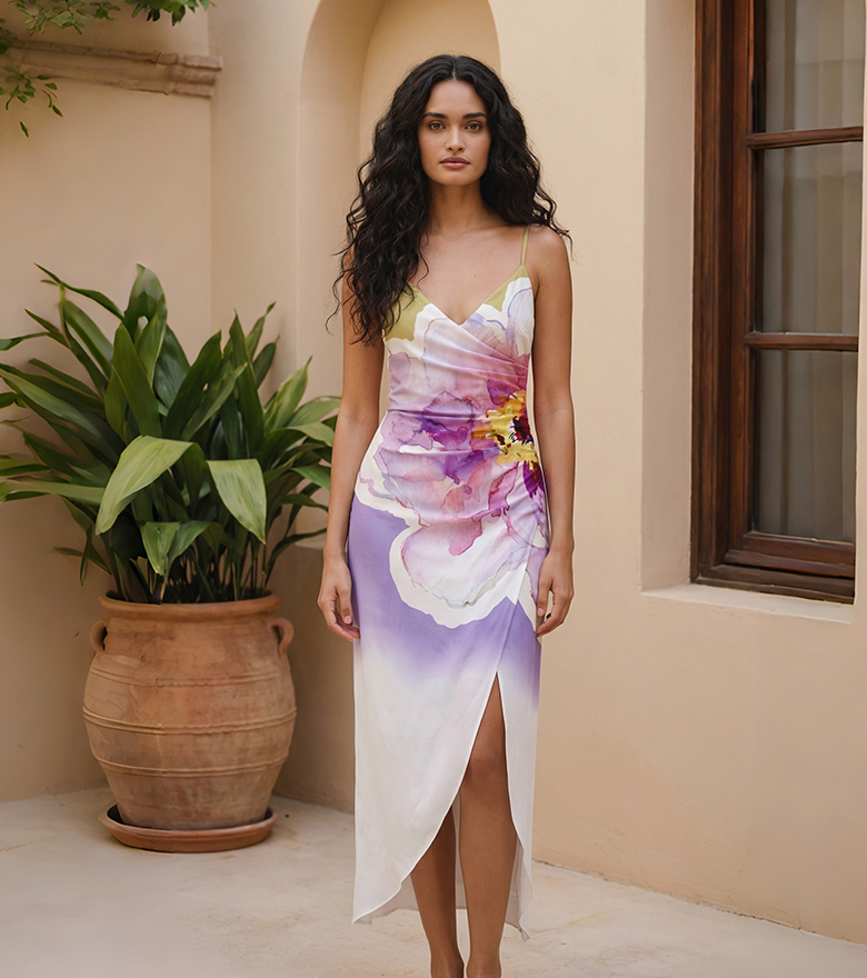 Spaghetti Strap Printed Dress