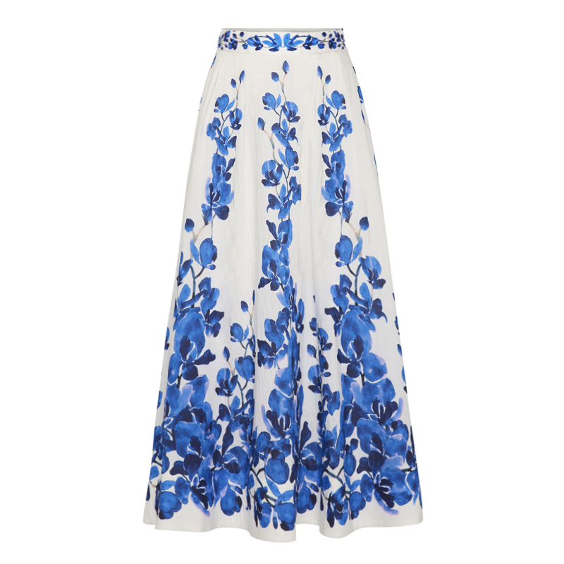 Printed Bikini Swimsuit and Skirt