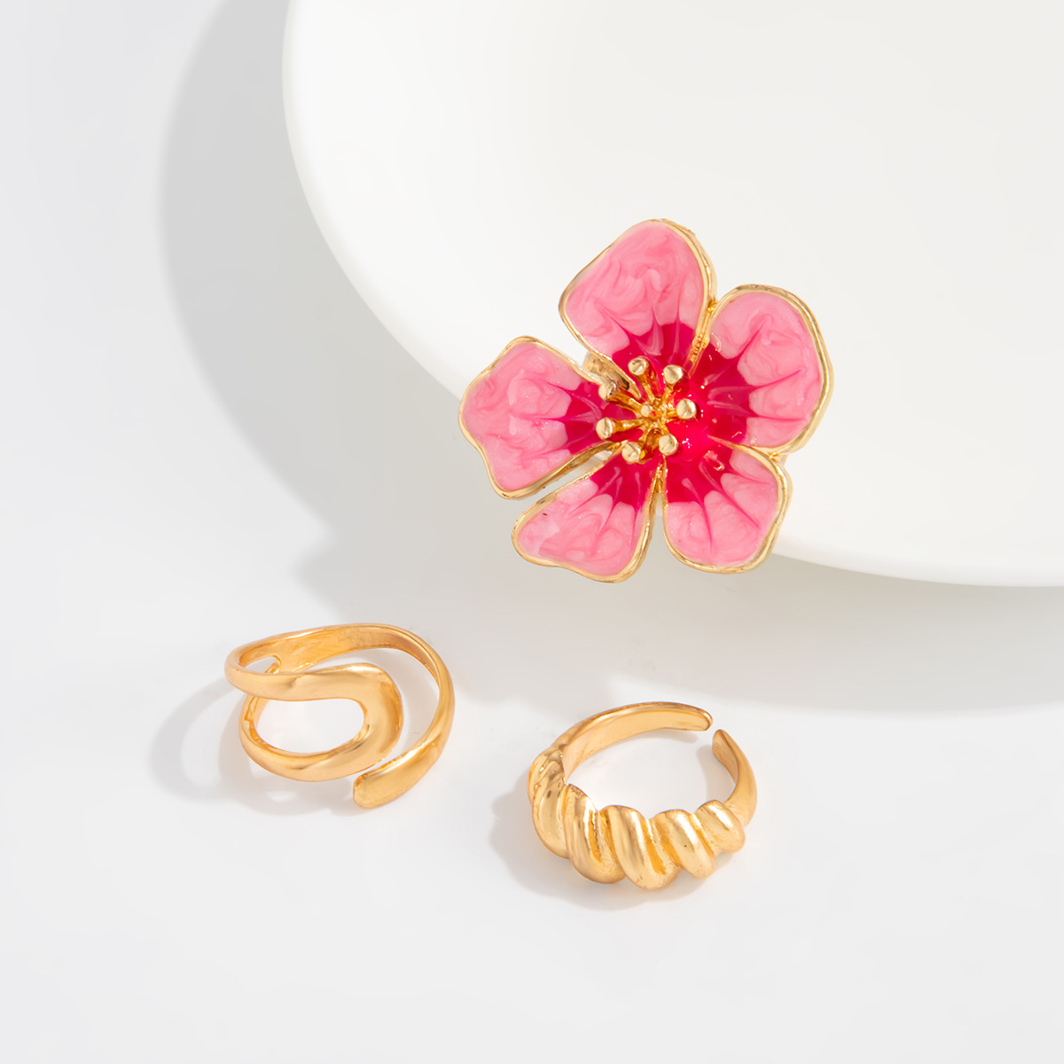 Pink Flowers Toe Ring