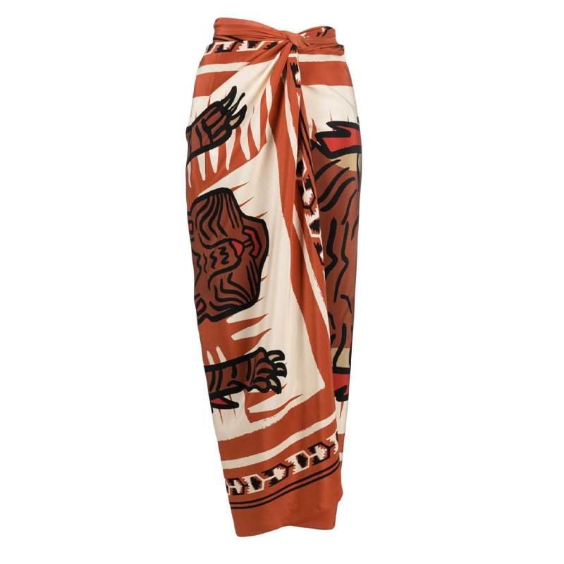 Halter Bikini Swimsuit and Sarong Flaxmaker