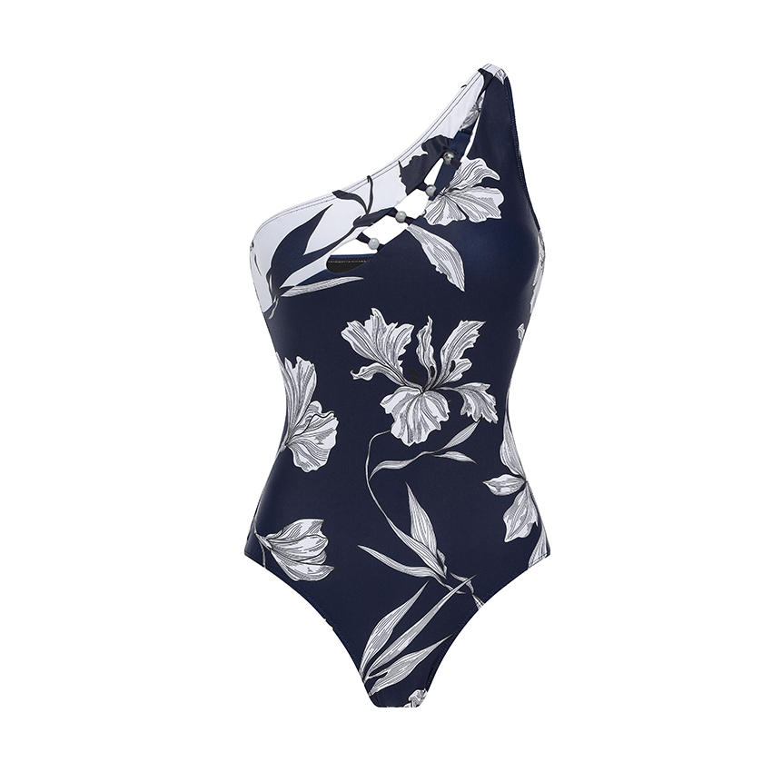 [Copy][Copy][Copy]V Neck Ruffle Green Retro Printed Swimsuit Set(s)