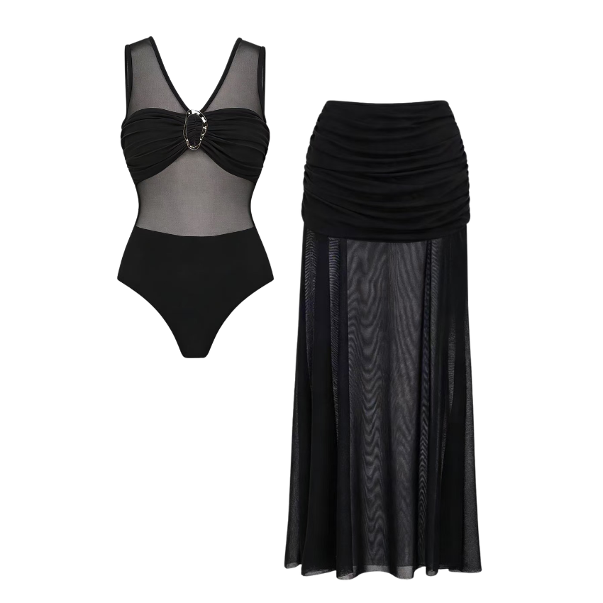 [Copy][Copy]Red Lace Patchwork Swimsuit Set(s)