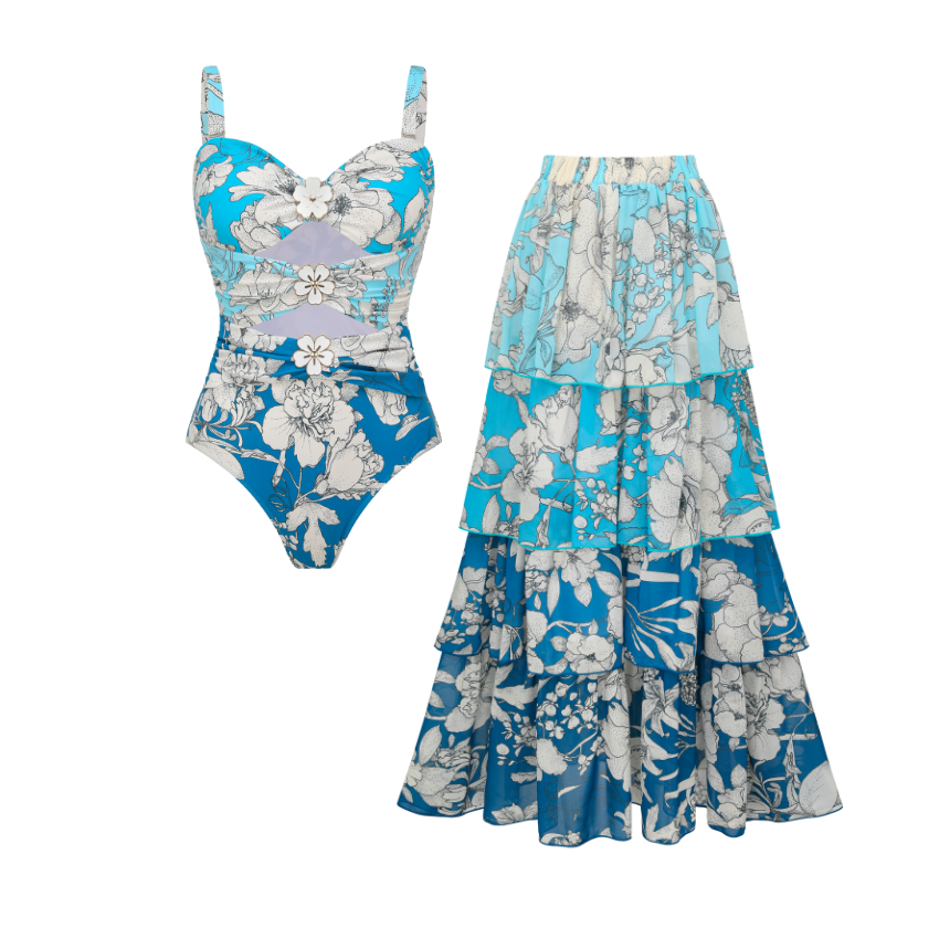 Blue Tropic Bloom Swimsuit Set(s)
