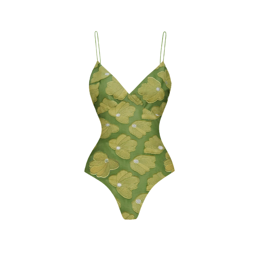 [Copy][Copy][Copy][Copy]V-neck O Ring Decoration Printed Swimsuit Set(s)