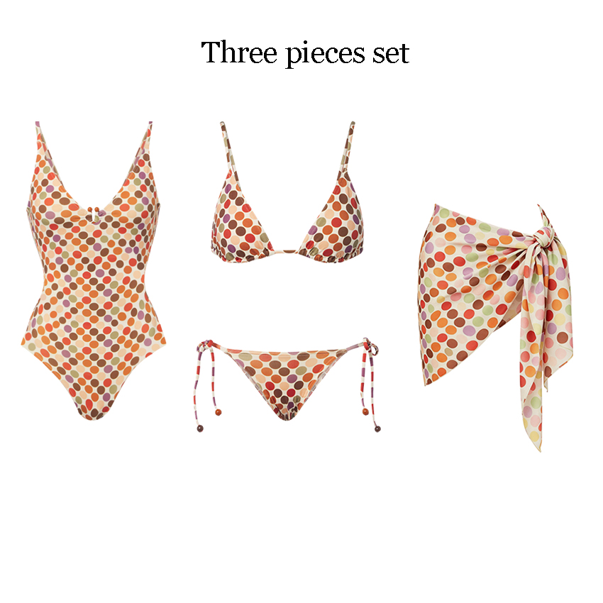 [Copy]Sling Blue Iris Printed Swimsuit Set(s)