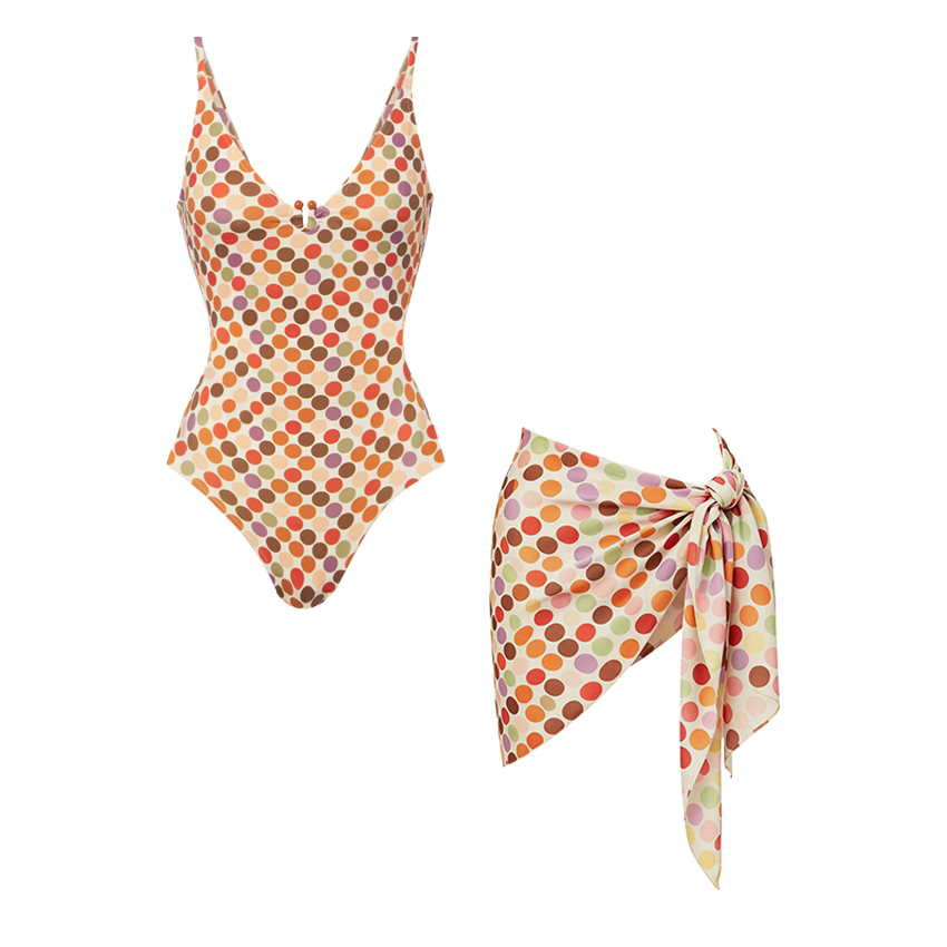 [Copy]Sling Blue Iris Printed Swimsuit Set(s)