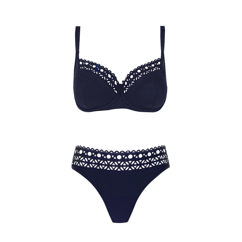 Adjustable Shoulder Strap Cut Out Bikini Swimsuit Set(s)