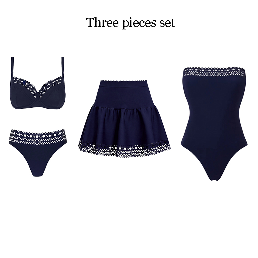 Adjustable Shoulder Strap Cut Out Bikini Swimsuit Set(s)