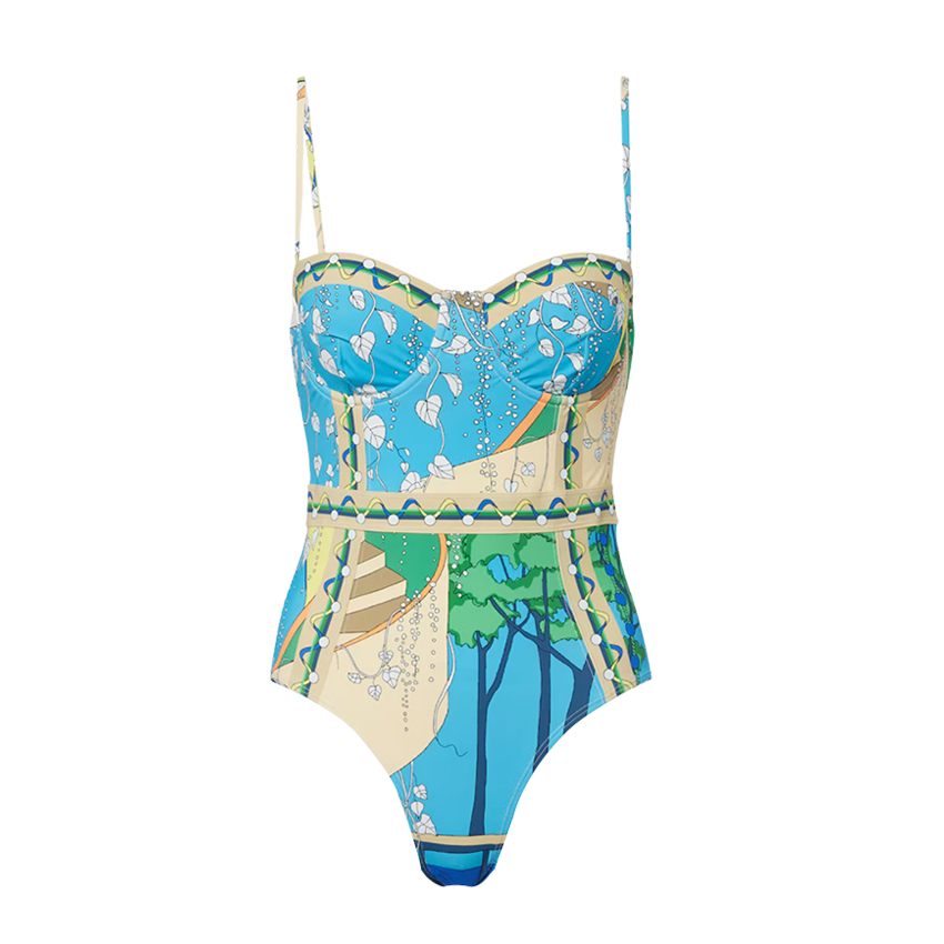 [Copy][Copy][Copy]Sling Blue Iris Printed Swimsuit Set(s)