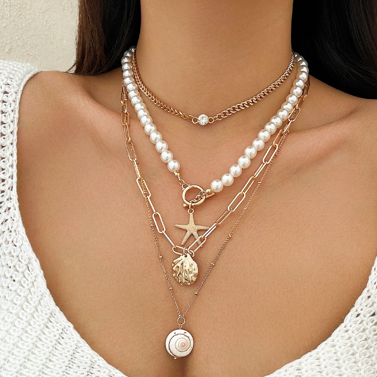 Multi-layered Shell Necklace