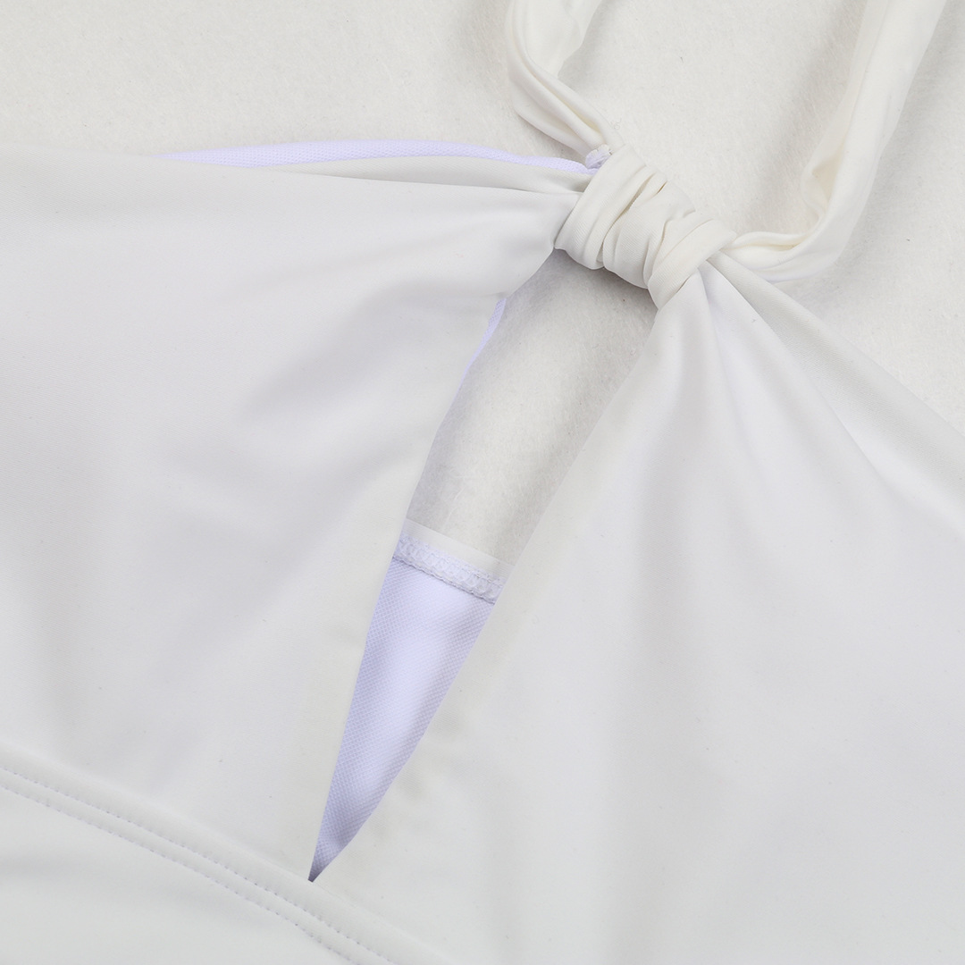 Tassel Solid Color Bikini Swimsuit and Sarong