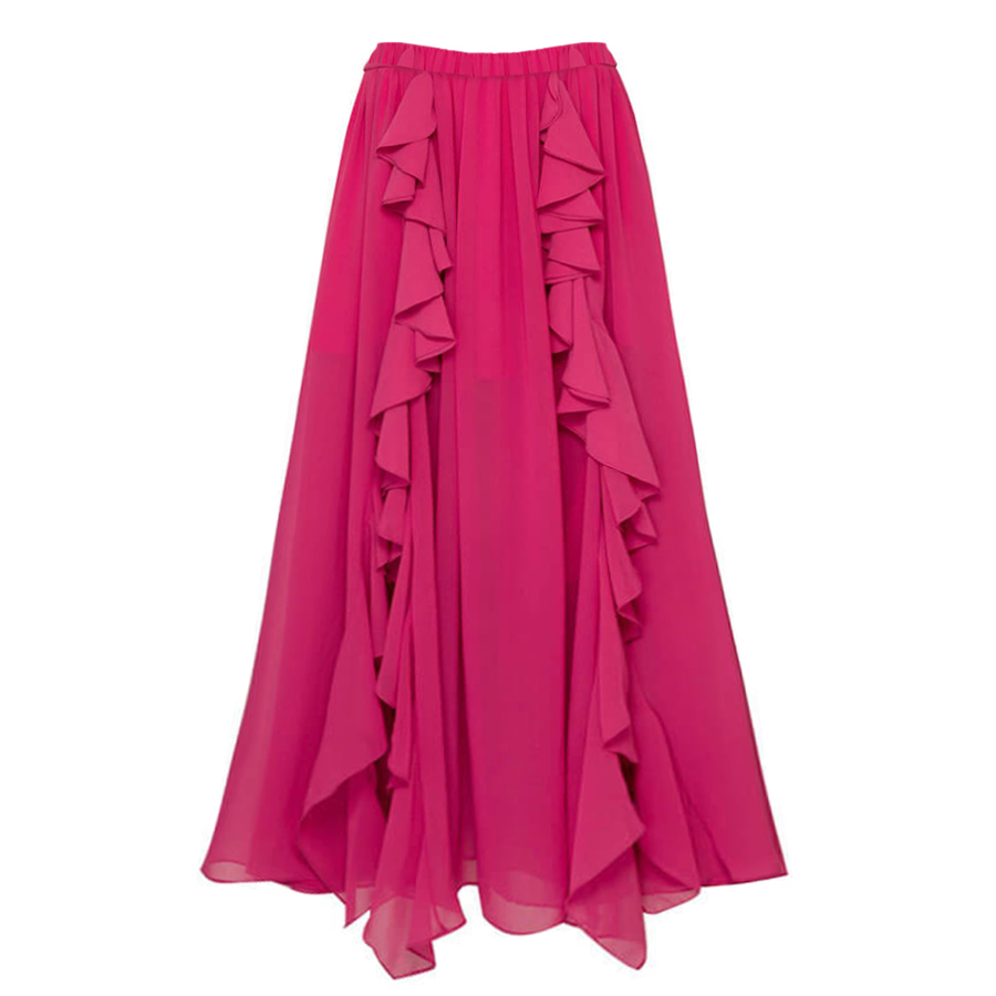 Deep V Cut Out One Piece Swimsuit and Skirt Flaxmaker