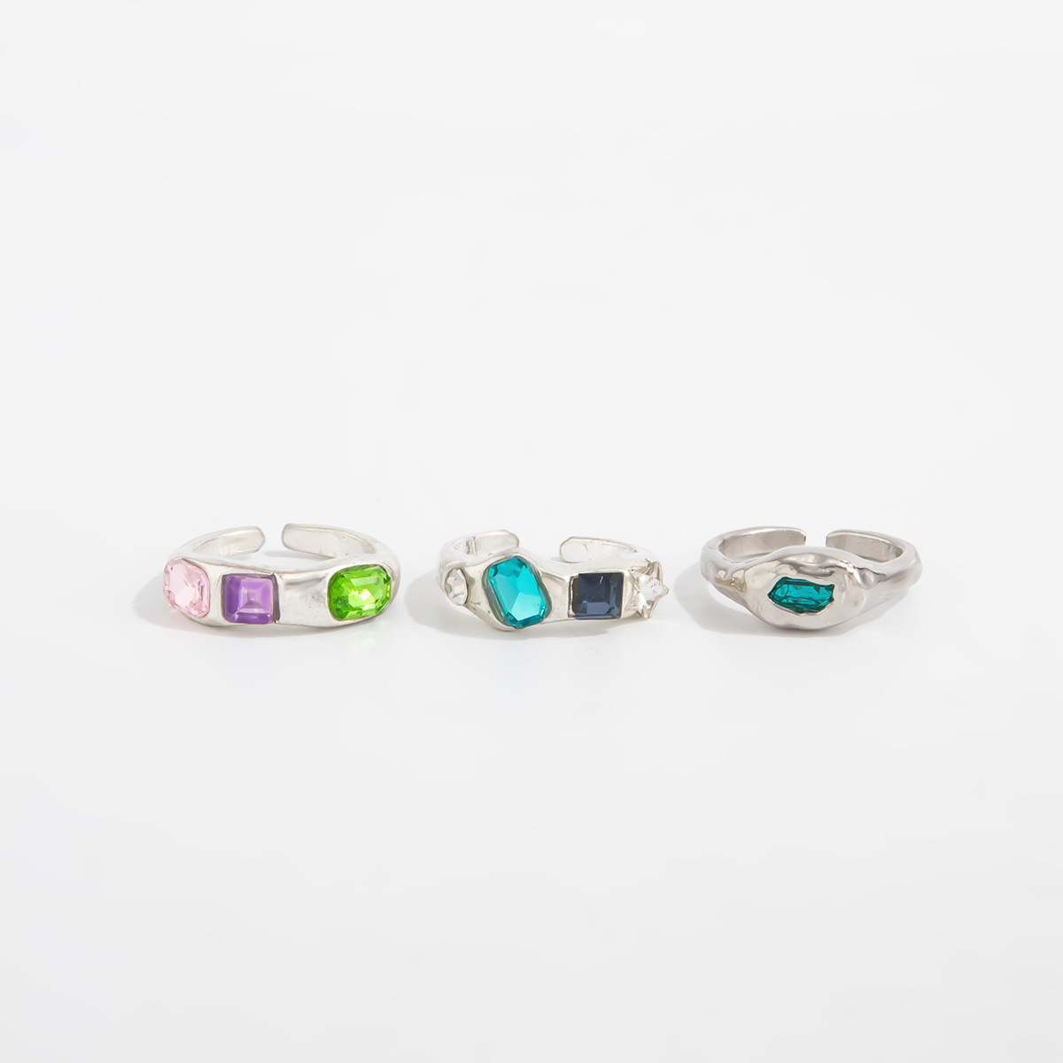 Colored Rhinestones Toe Ring