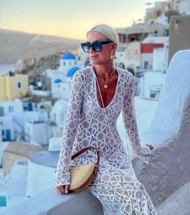 Vacation See Through Slit Dress