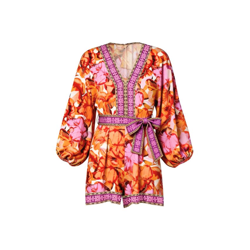 [Copy]Navy Floral Wrap Midi Dress